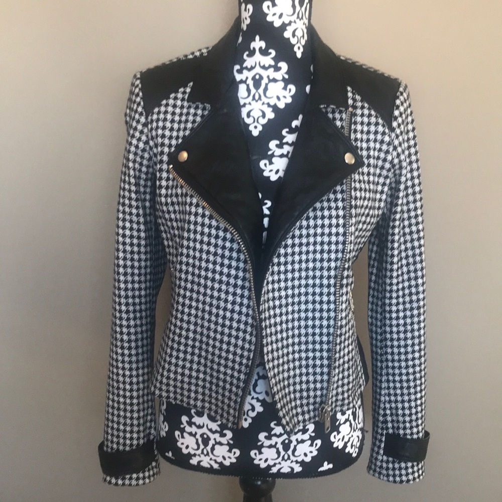 RW&CO. Black and White Bomber Jacket